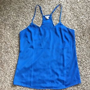 J Crew Spaghetti Tank - bright blue